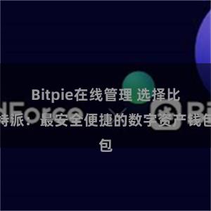 Bitpie在线管理 选择比特派：最安全便捷的数字资产钱包