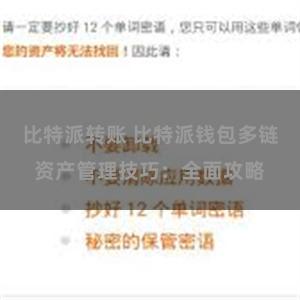 比特派转账 比特派钱包多链资产管理技巧：全面攻略