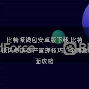 比特派钱包安卓版下载 比特派钱包多链资产管理技巧：全面攻略