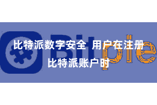 比特派数字安全  用户在注册比特派账户时