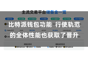 比特派钱包功能  行使轨范的全体性能也获取了晋升